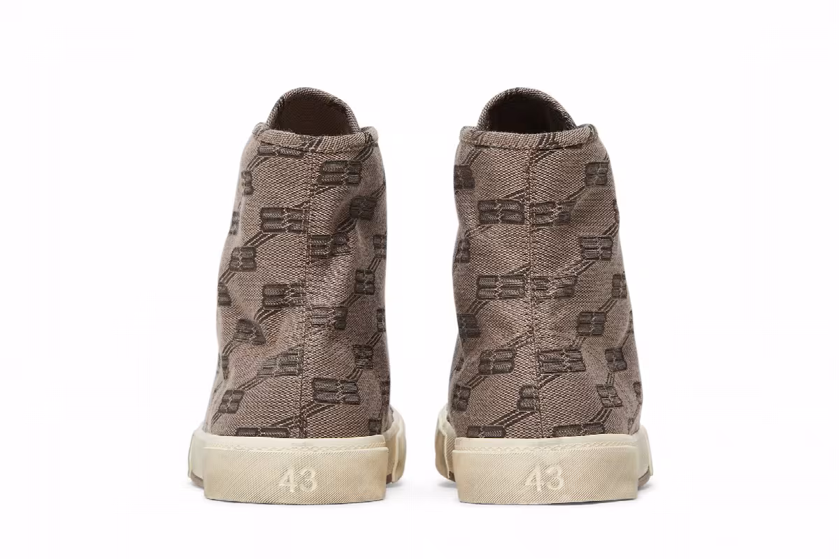 Balenciaga Paris High BB Monogram - Dark Mink Grey, view 7