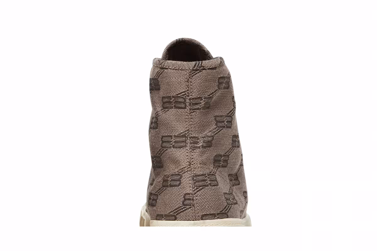 Balenciaga Paris High BB Monogram - Dark Mink Grey, view 8