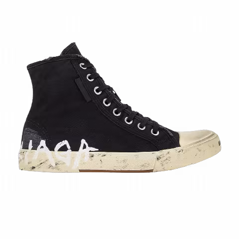 Balenciaga Wmns Paris Graffiti High-Top Sneaker 'Black White'