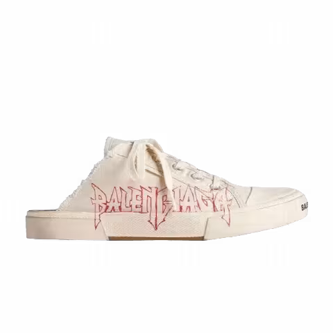 Balenciaga Wmns Graffiti Paris Mule 'White Red Black'