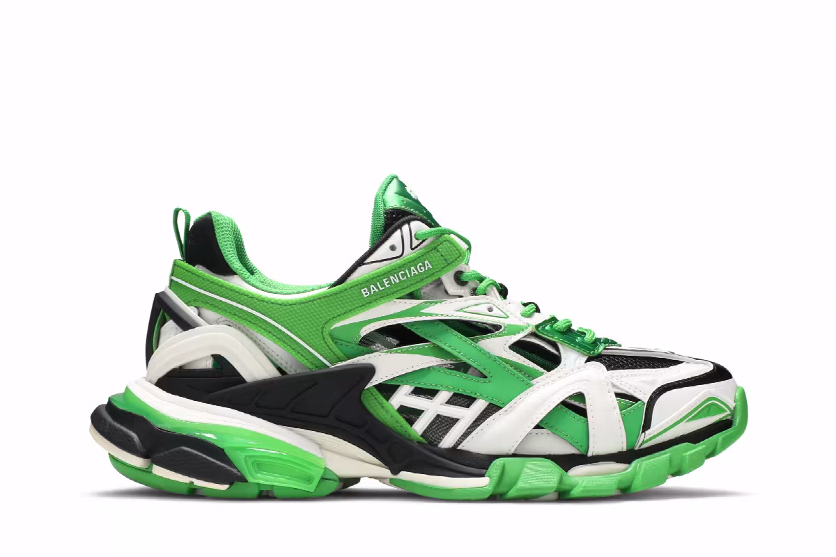 Balenciaga Track.2 Sneaker White Green, view 2