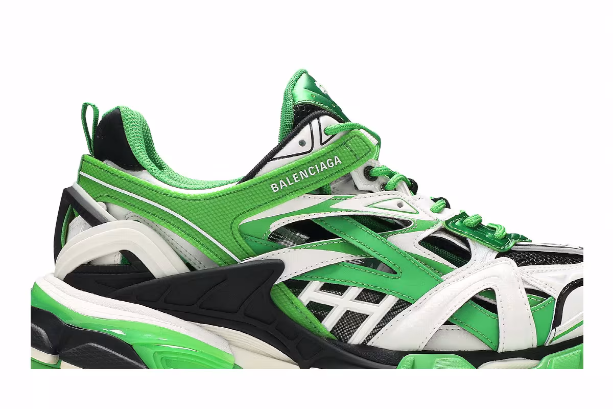 Balenciaga Track.2 Sneaker White Green, view 3