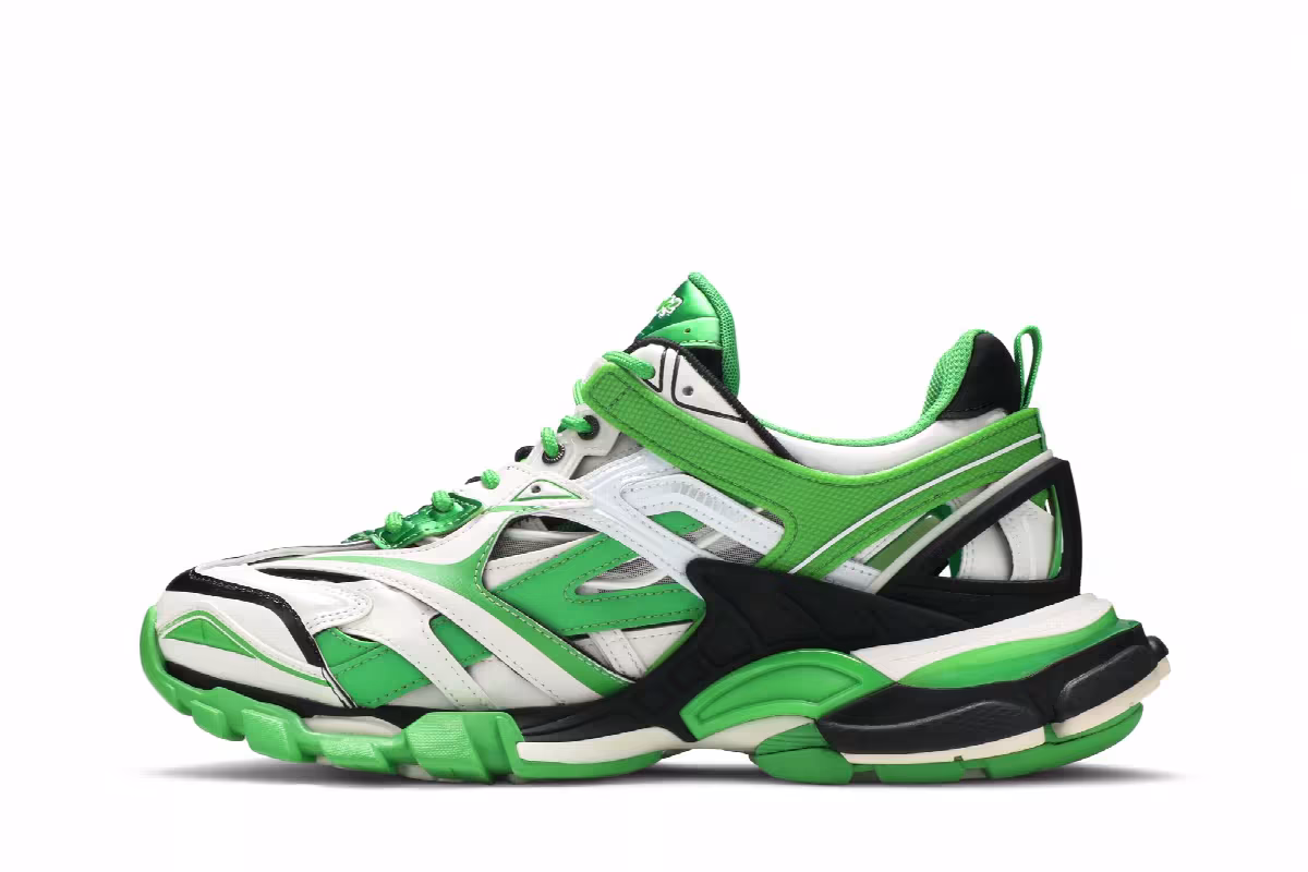 Balenciaga Track.2 Sneaker White Green, view 4