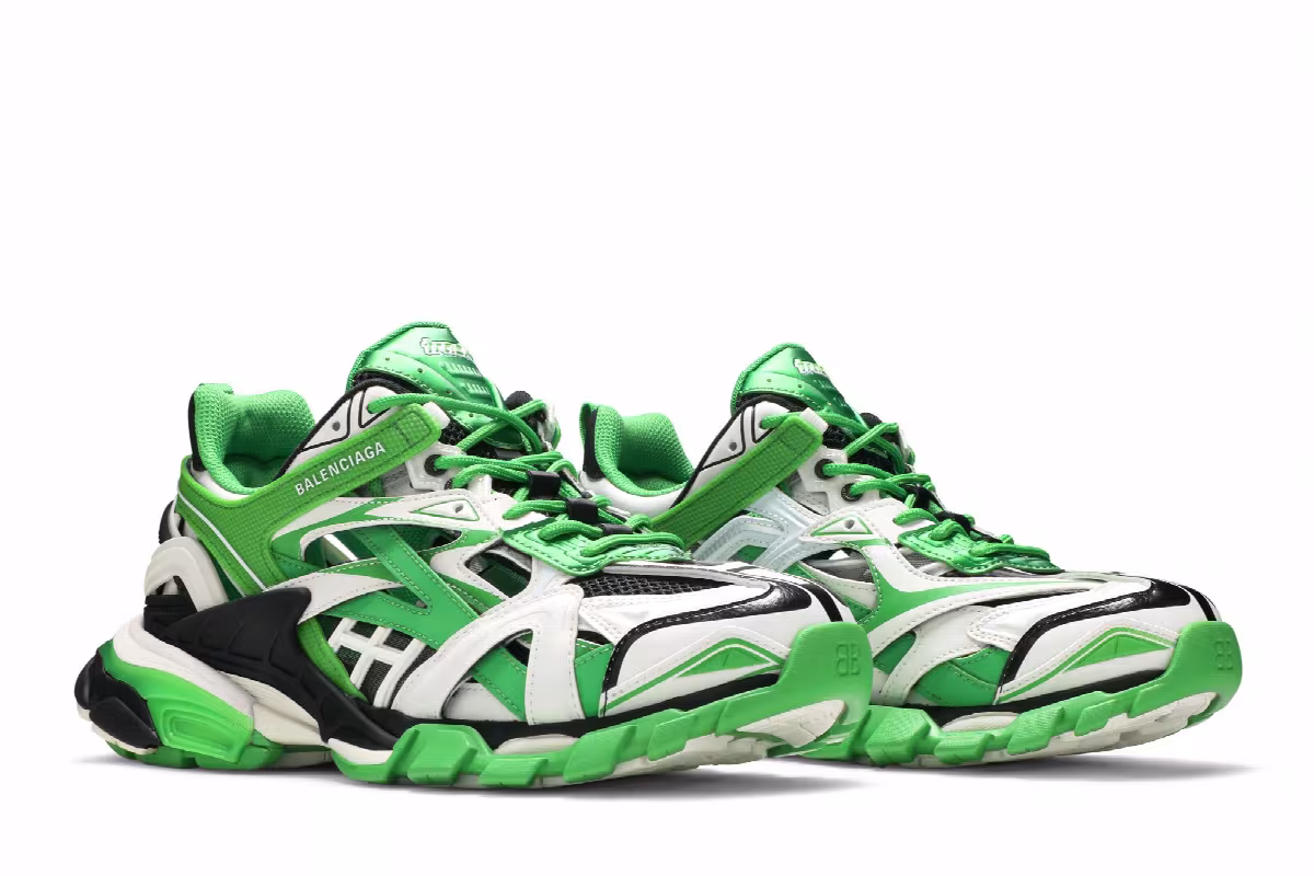 Balenciaga Track.2 Sneaker White Green, view 9