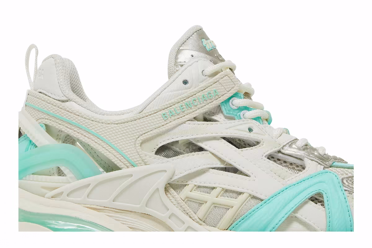 Balenciaga Women's Track.2 Sneaker White Green, view 3