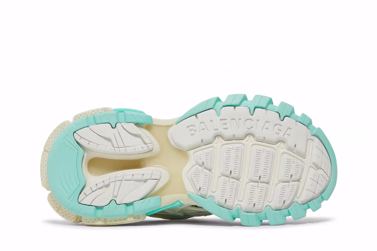 Balenciaga Women's Track.2 Sneaker White Green, view 5