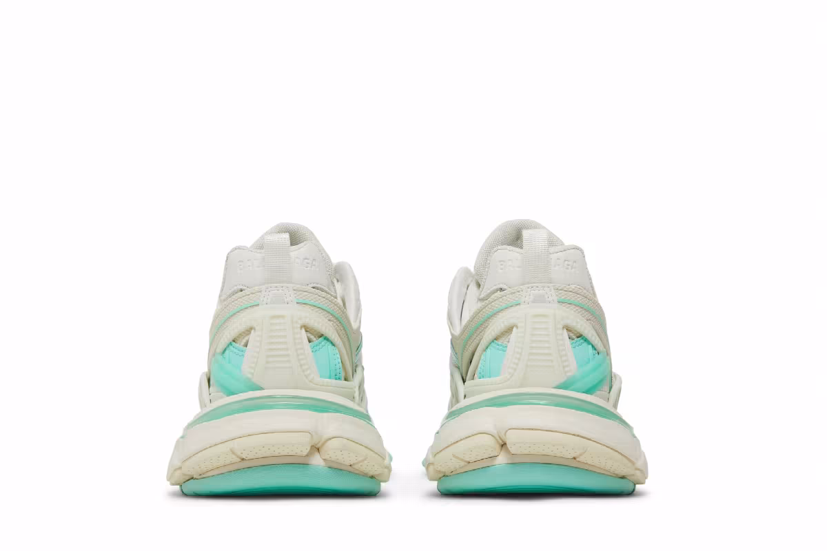 Balenciaga Women's Track.2 Sneaker White Green, view 7