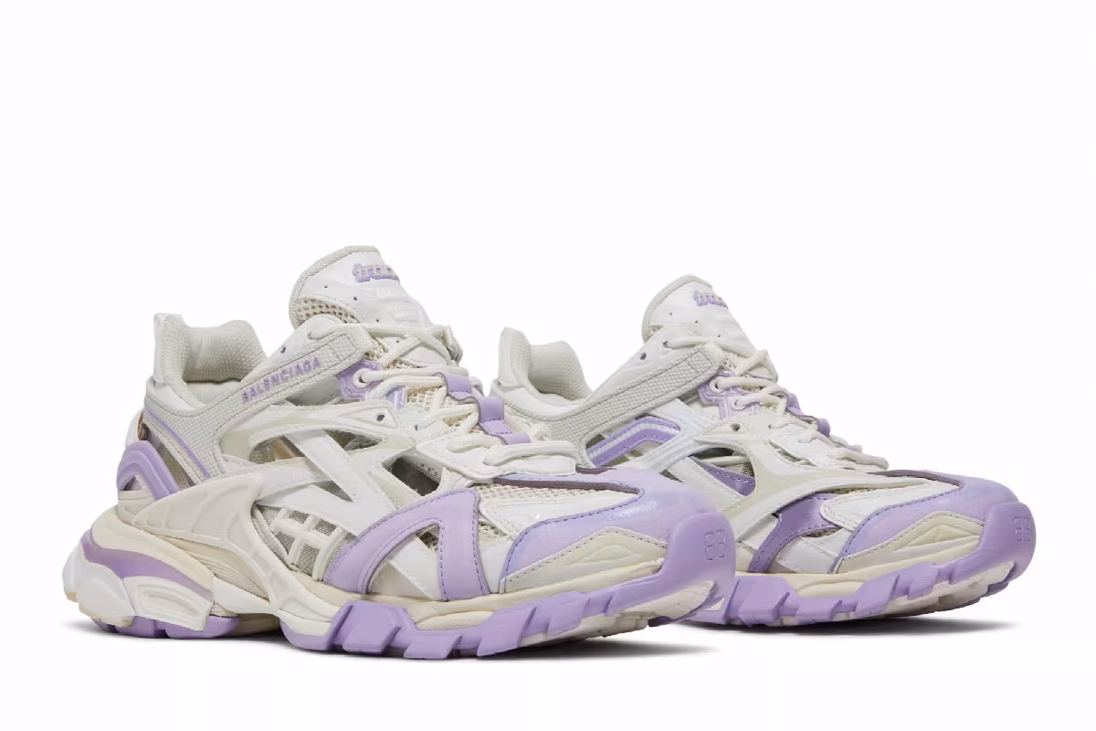 Balenciaga Women's Track.2 Sneaker Purple White, view 9