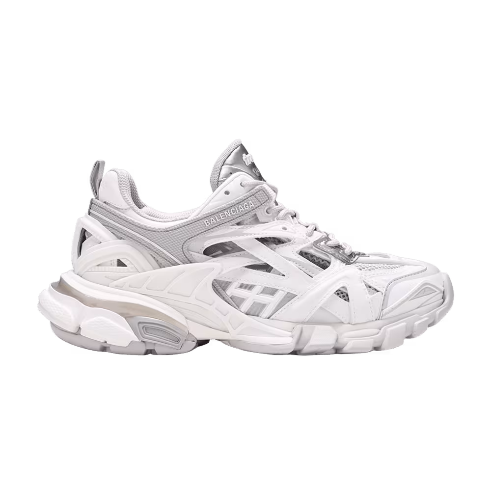 Balenciaga Women's Track.2 Open Sneaker White Grey