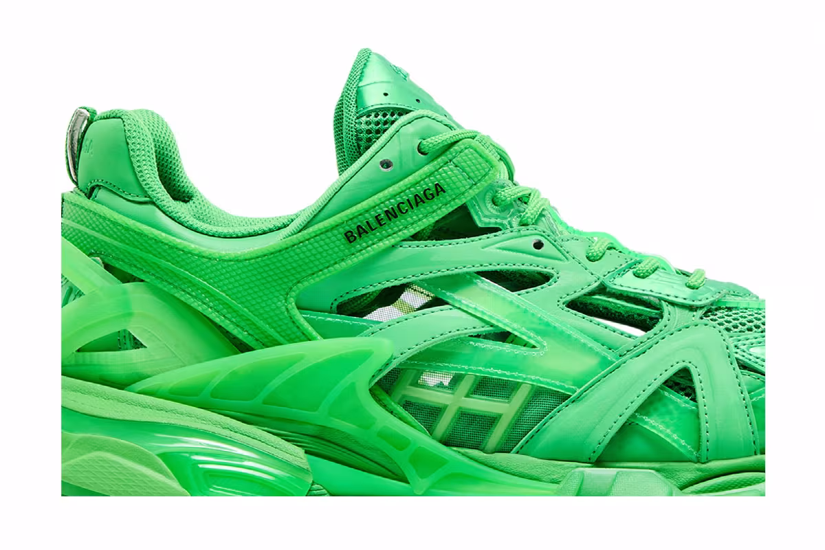 Balenciaga Track.2 Sneaker Clear Sole - Green, view 3
