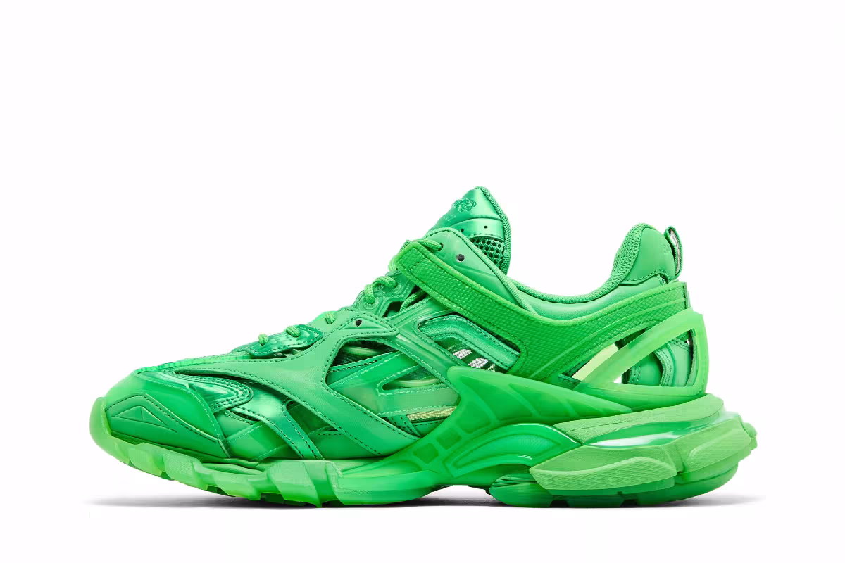 Balenciaga Track.2 Sneaker Clear Sole - Green, view 4