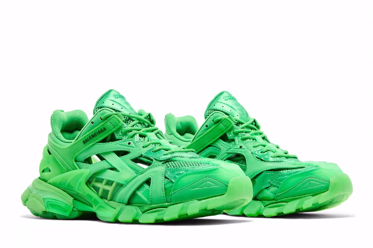 Balenciaga Track.2 Sneaker Clear Sole - Green, view 9