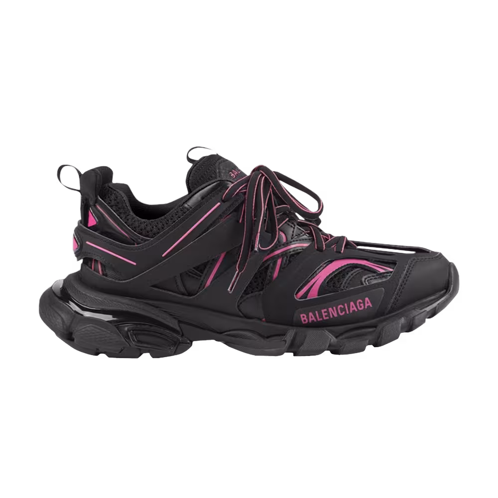 Balenciaga Women's Track Sneaker Black Neon Pink