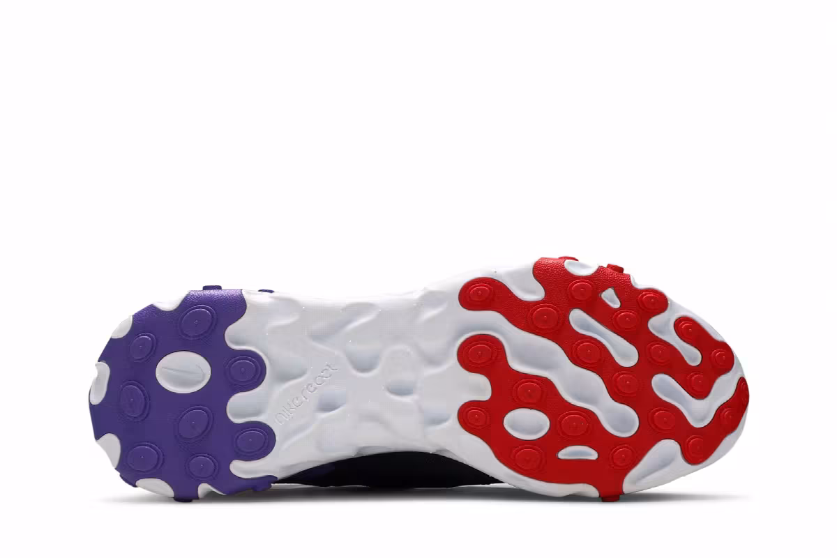 Nike Women's React Element 55 Black Red Purple, view 5