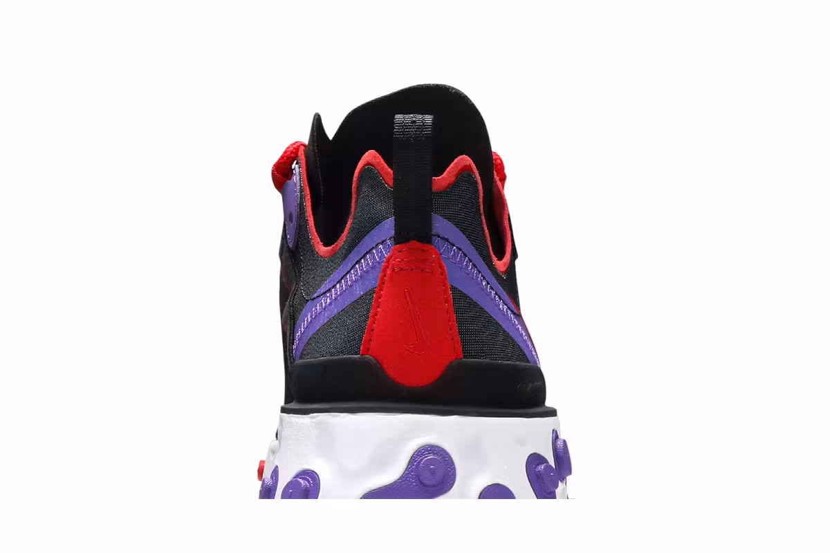 Nike Women's React Element 55 Black Red Purple, view 8
