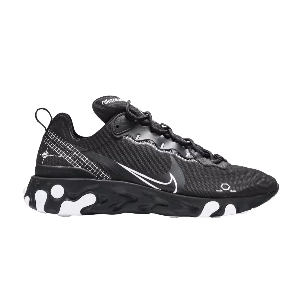 Nike React Element 55 Reverse Schematic - Black