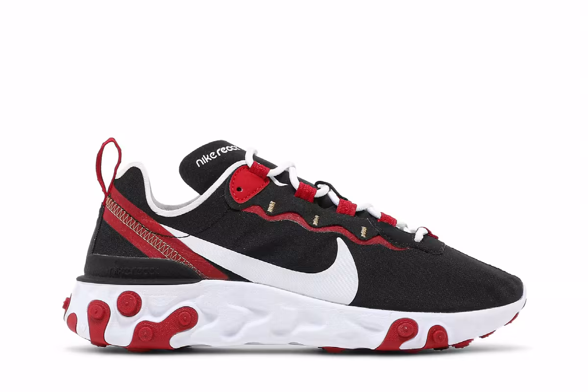 Nike Women's React Element 55 Black Gym Red, view 2
