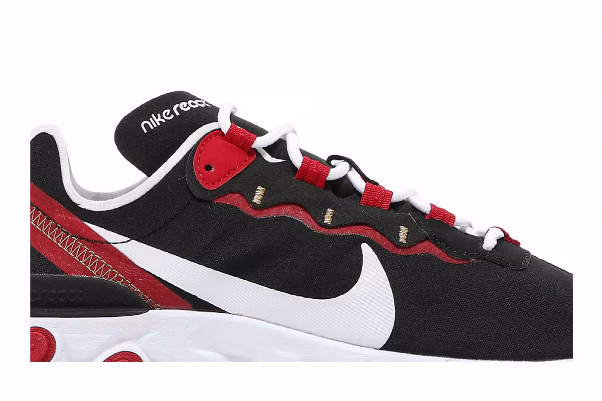 Nike Women's React Element 55 Black Gym Red, view 3