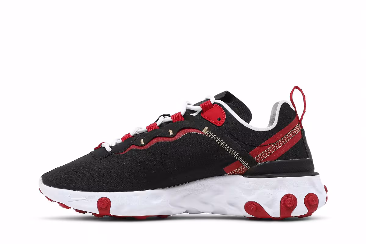Nike Women's React Element 55 Black Gym Red, view 4