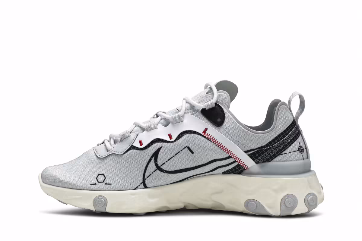 Nike React Element 55 Platinum Schematic, view 4