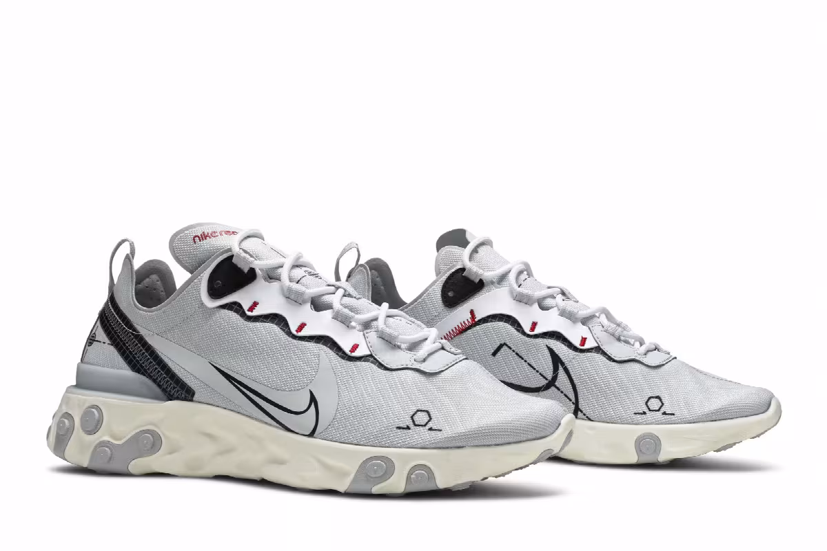 Nike React Element 55 Platinum Schematic, view 9