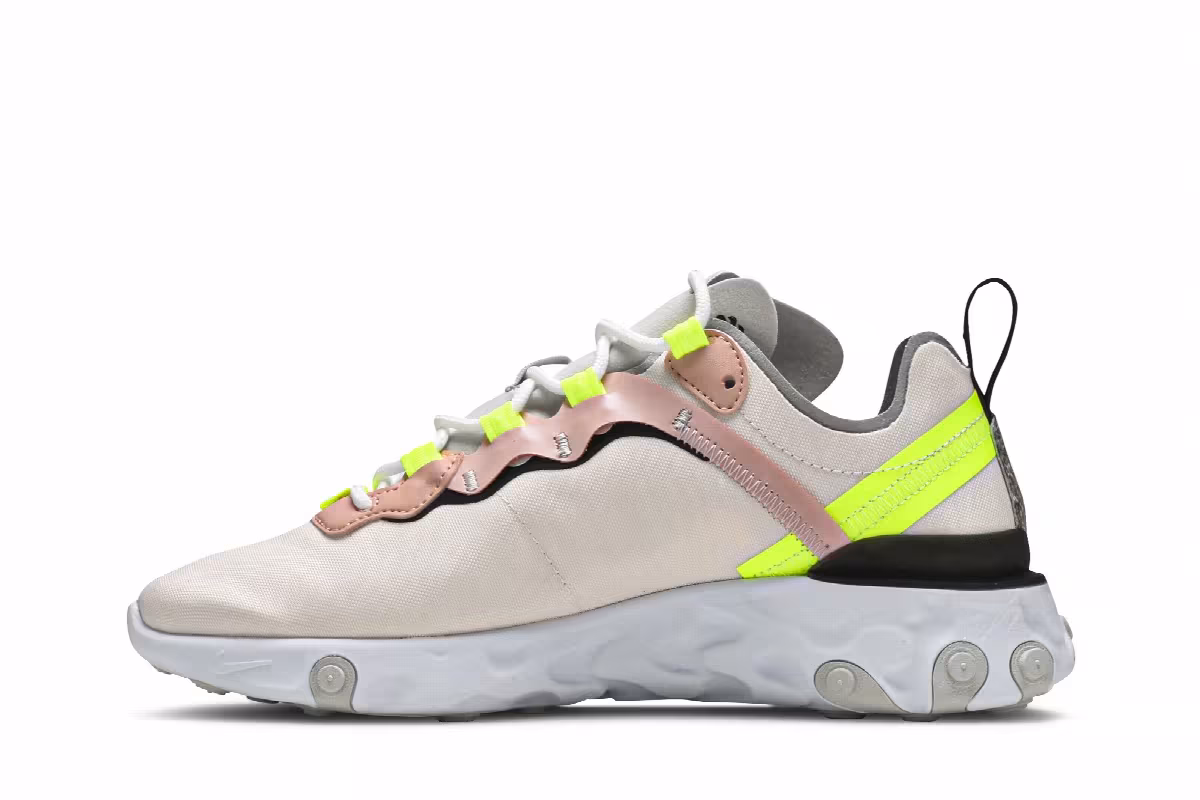 Nike Women's React Element 55 Premium Light Soft Pink Volt, view 4
