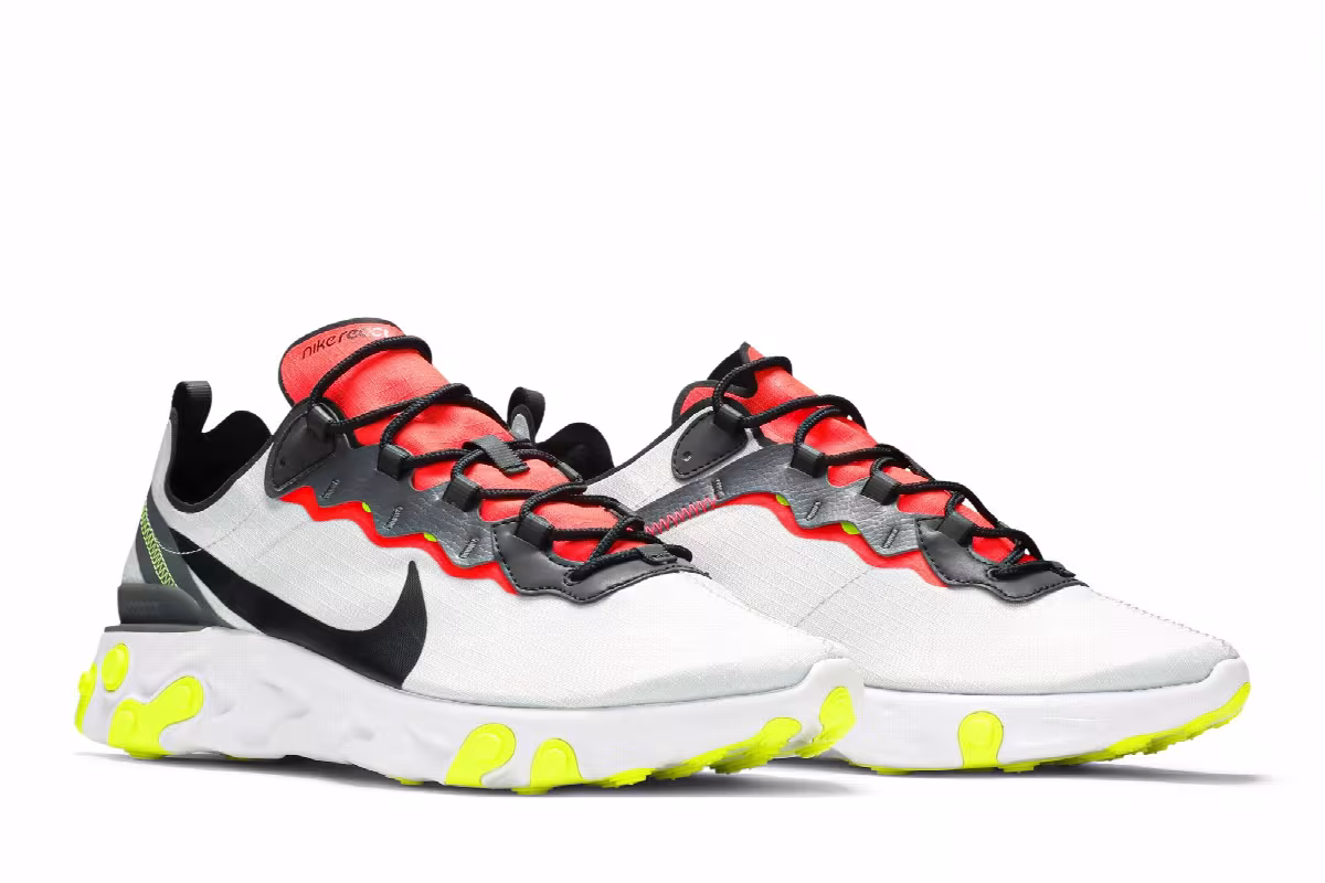 Nike React Element 55 SE Platinum Crimson, view 9