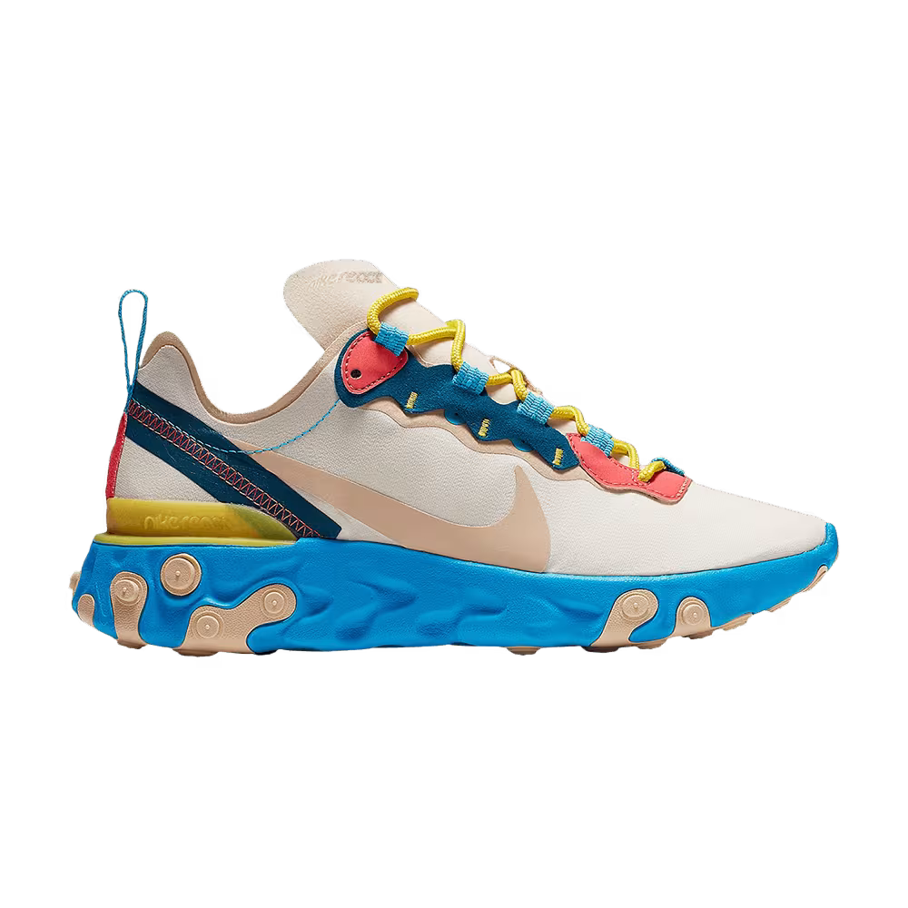 Nike Women's React Element 55 Cream Blue