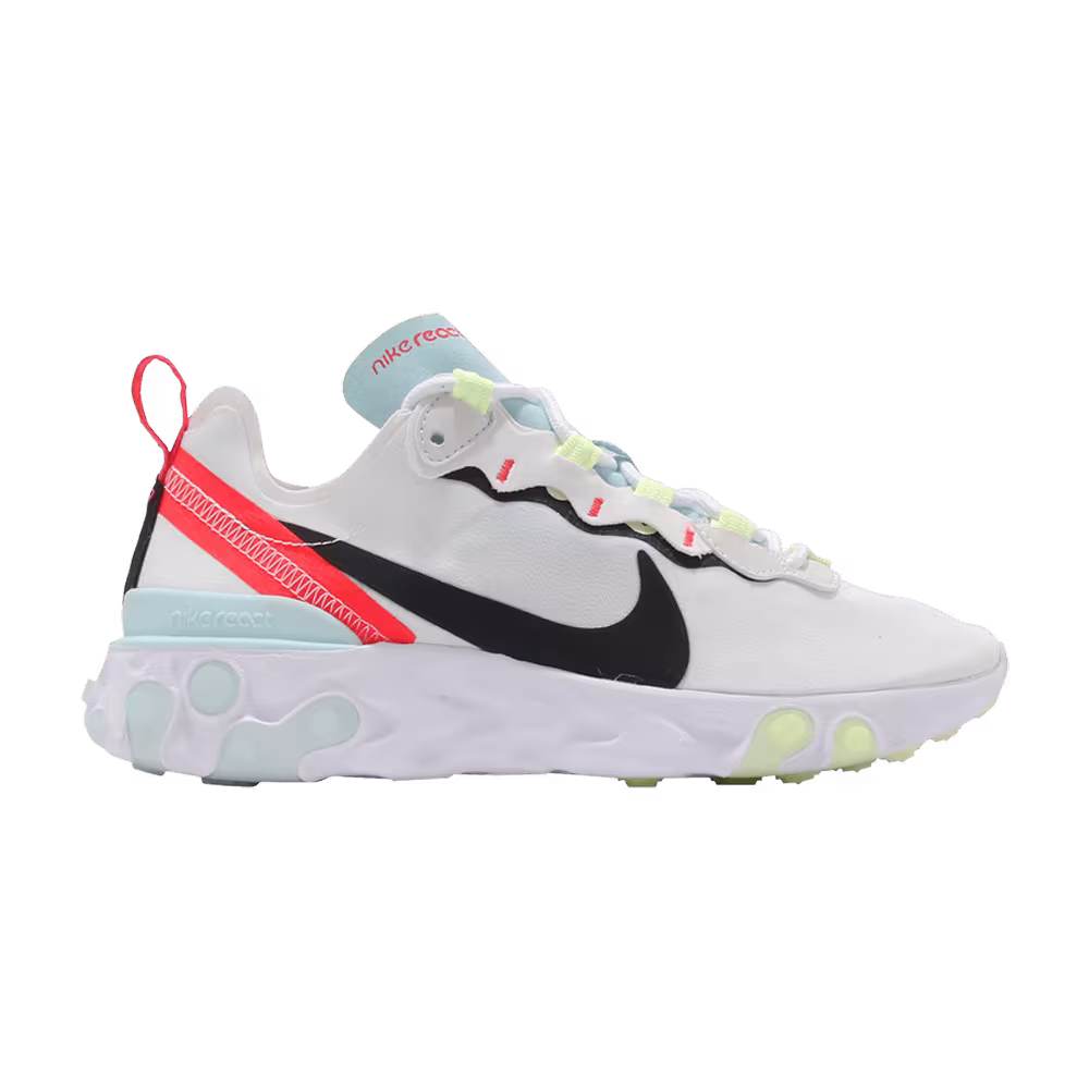 Nike Women's React Element 55 White Black Blue