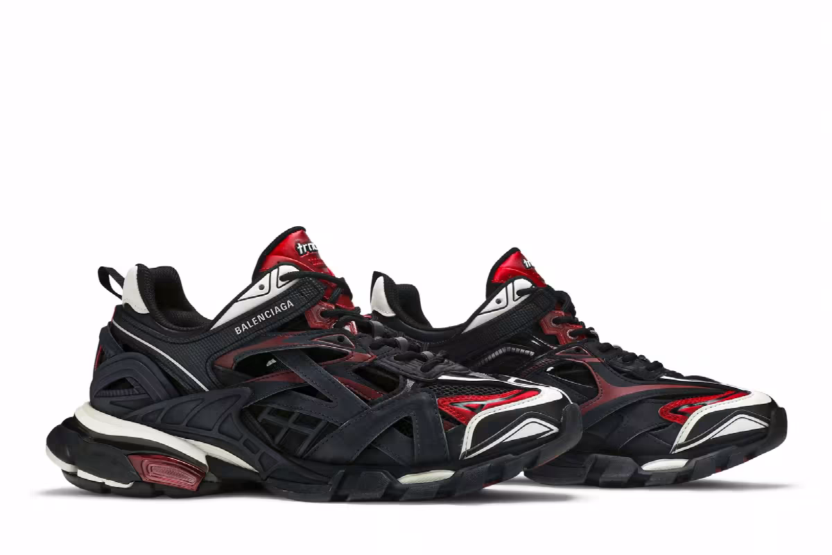 Balenciaga Track.2 Trainer Black Burgundy, view 9