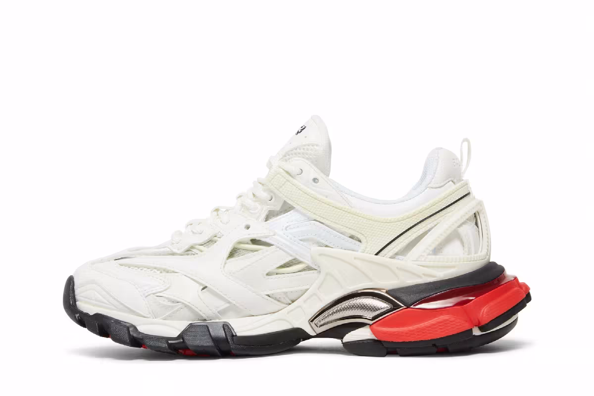Balenciaga Track.2 Trainer White Red, view 4