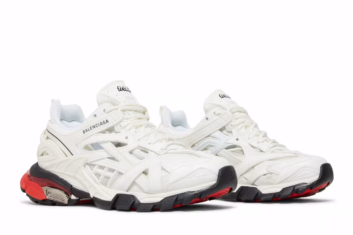 Balenciaga Track.2 Trainer White Red, view 9