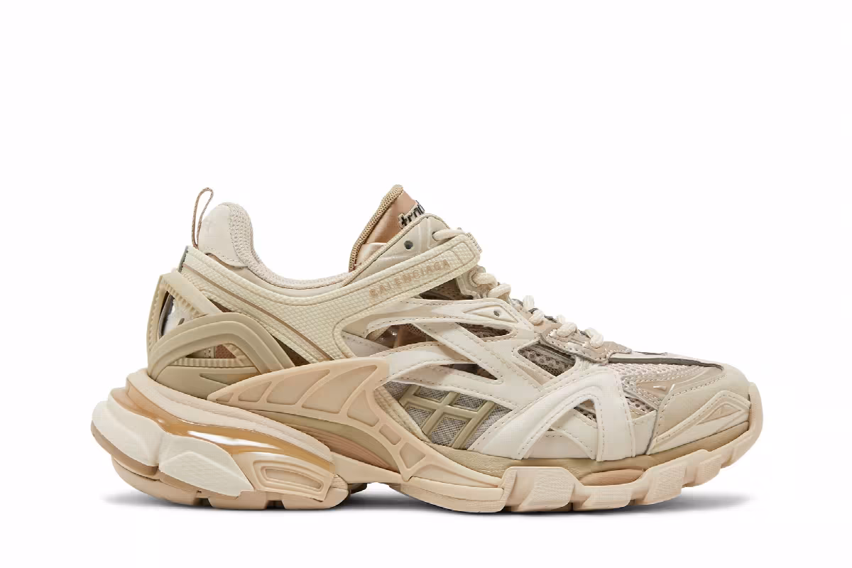 Balenciaga Women's Track.2 Trainer Beige, view 2
