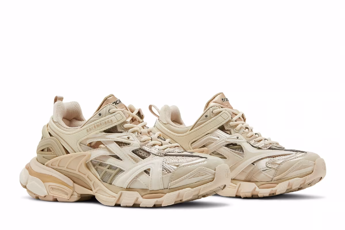 Balenciaga Women's Track.2 Trainer Beige, view 9