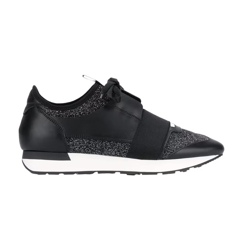 Balenciaga Women's Race Runner Black White