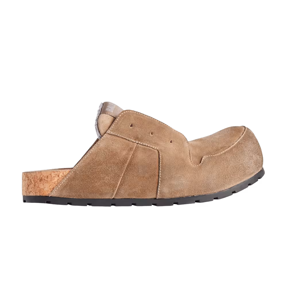 Balenciaga Dumbo Mule In Beige Beige Worn Out Suede