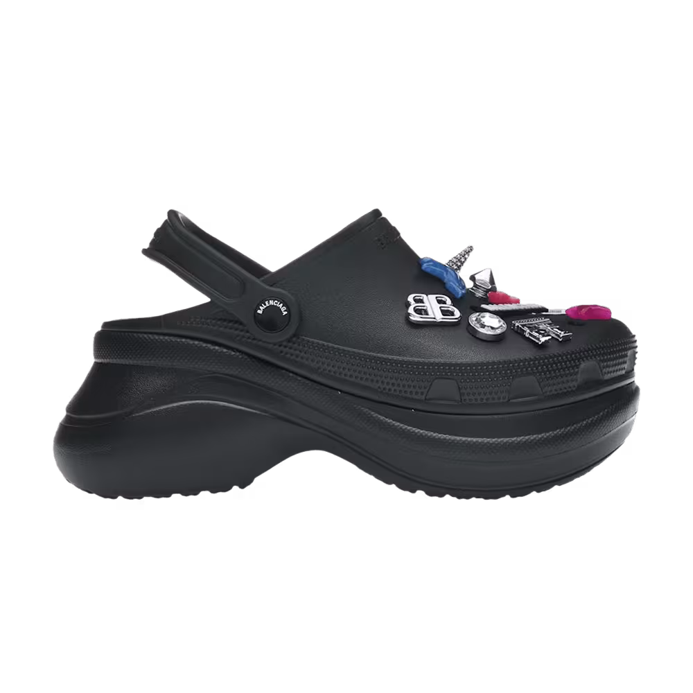 Balenciaga x Women's Mule Black Multicolor Jibbitz