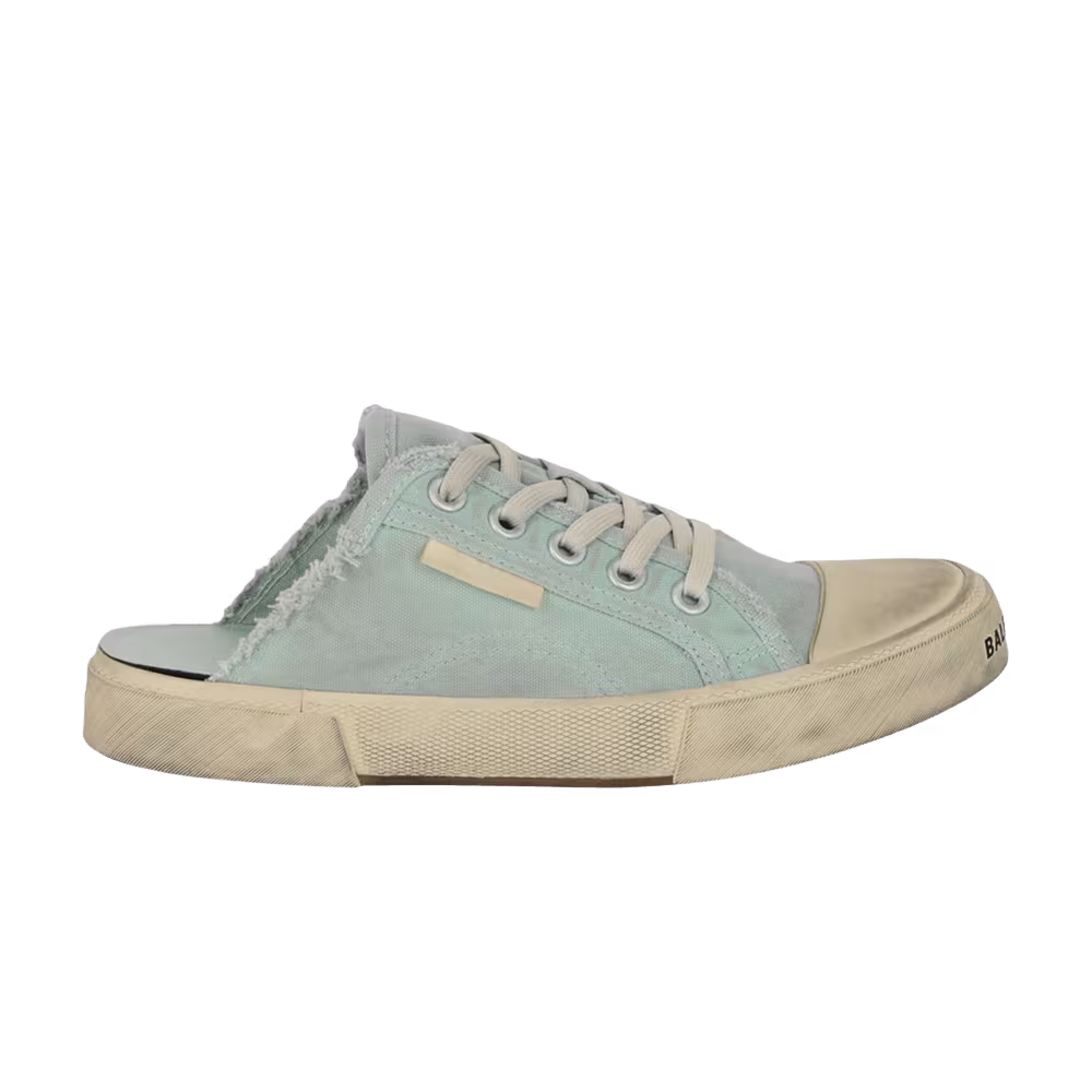 Balenciaga Women's Paris Distressed Mule Aqua
