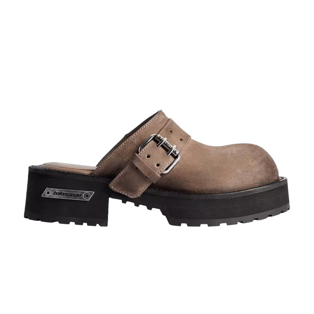Balenciaga Women's Venom Mule Biscuit Silver
