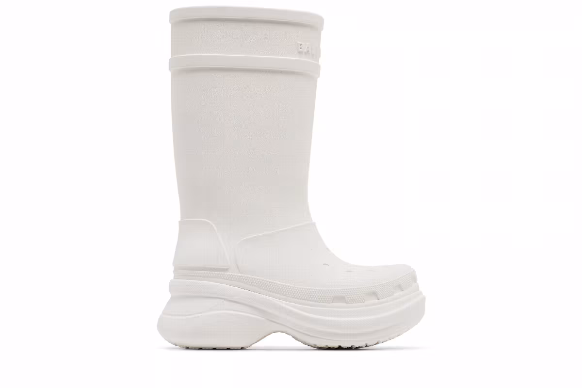 Crocs x Balenciaga Women's Clog Boot 2.0 White, view 2