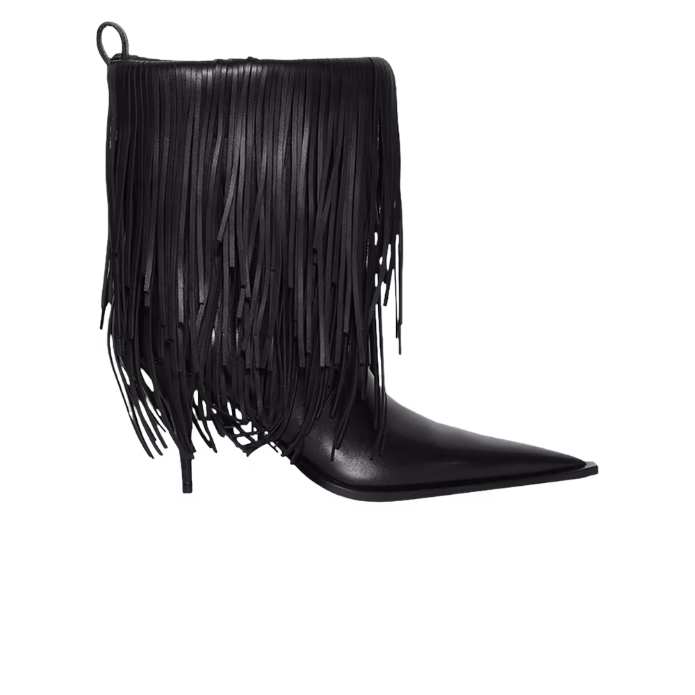 Balenciaga Women's Fringe Bootie Black