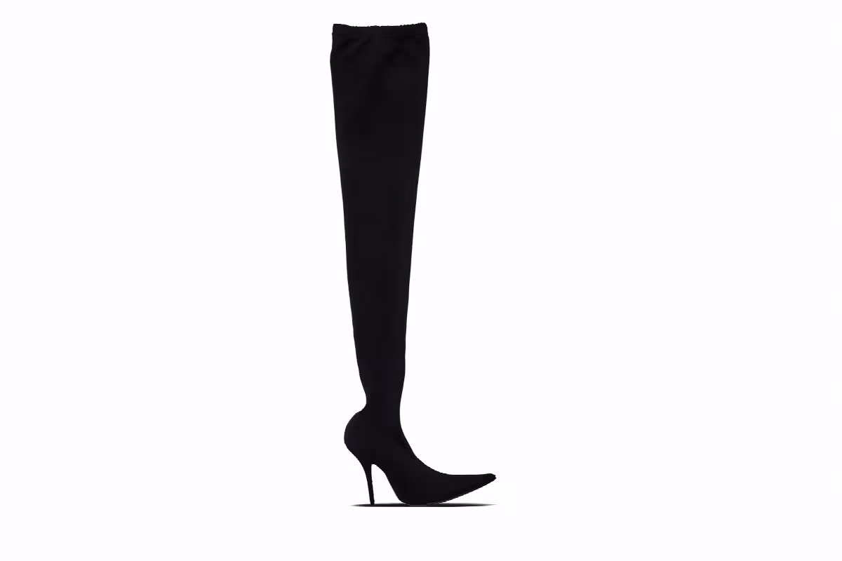 Balenciaga Women's Knife Over The Knee Boot Black, view 2