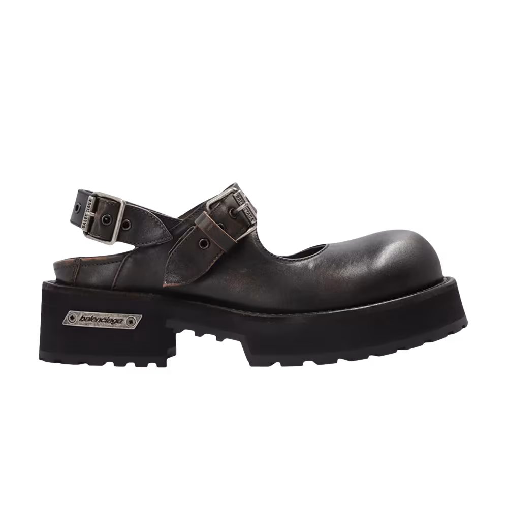 Balenciaga Women's Venom Mary Jane Platform Brown Silver