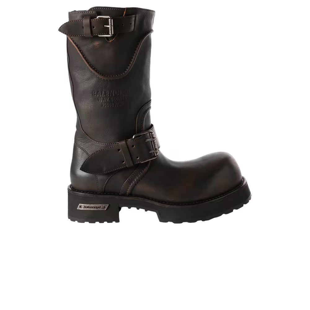 Balenciaga Venom Bootie Brown Silver
