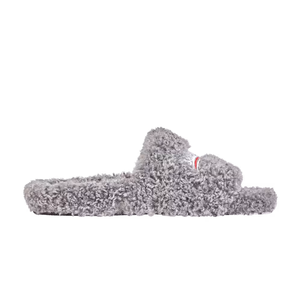 Balenciaga Furry Slides Grey