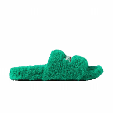 Balenciaga Wmns Furry Slides 'Green'
