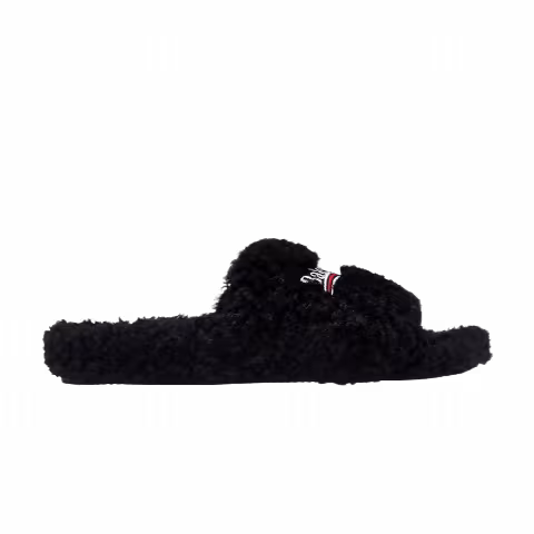 Balenciaga Wmns Furry Slide 'Black White'