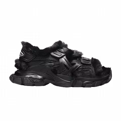 Balenciaga Wmns Furry Sandal 'Black'