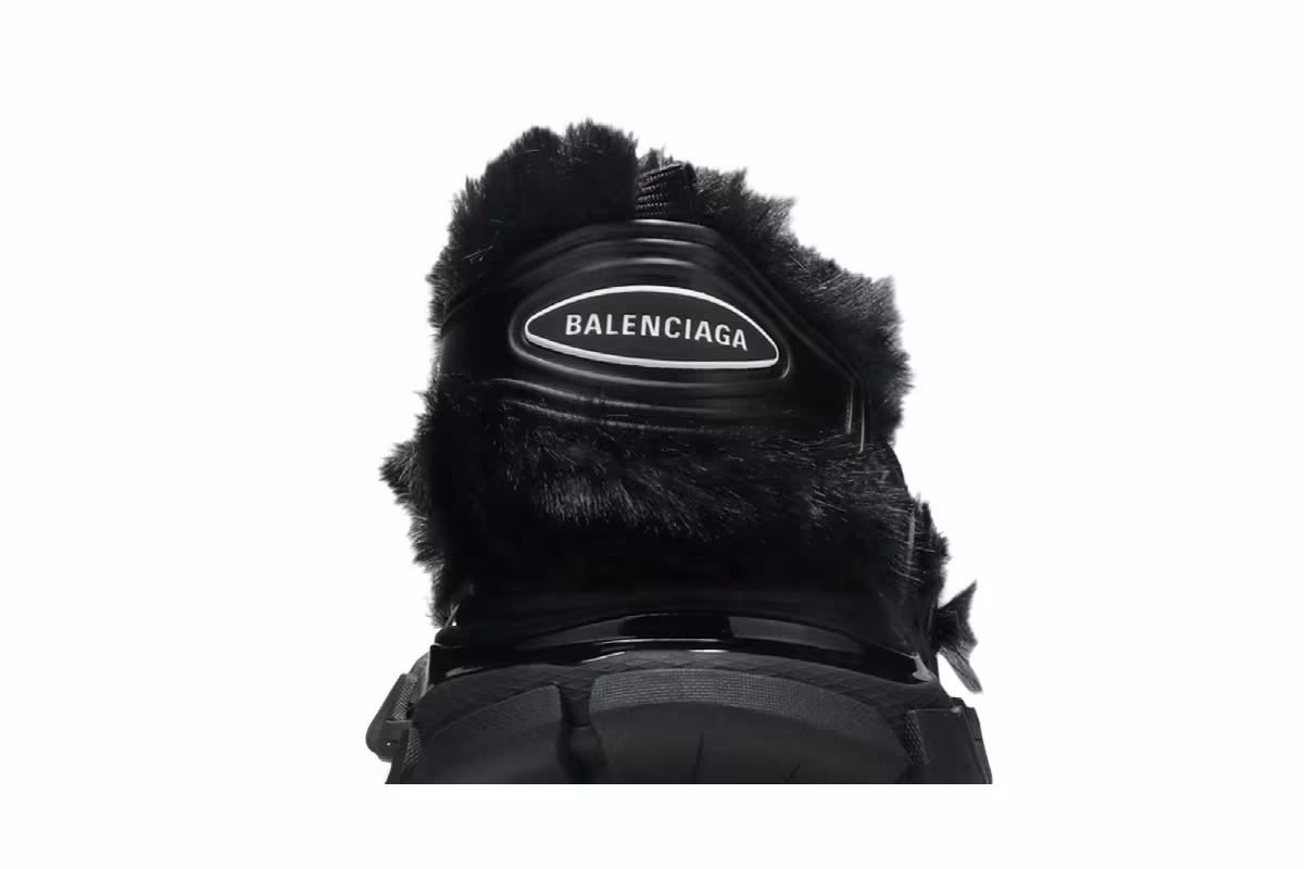 Balenciaga Women's Furry Sandal Black, view 8