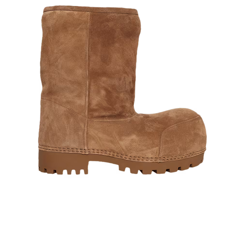 Balenciaga Women's Alaska Fur Low Boot Brown